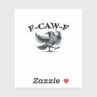 F-Caw-F Retro Style Sticker