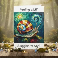 We Shall Overcome | Funny Snail Encouragement  Card