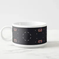 Stars And Unique Spaceship Pattern Bowl