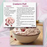 Cranberry Fluff Recipe Card