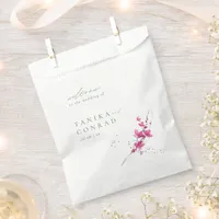 Wildflower Wedding Watercolor Welcome Fsia ID954 Favor Bag