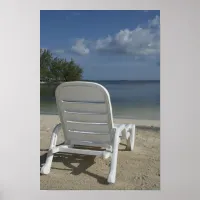 Lounge Chair on Tropical Beach Poster