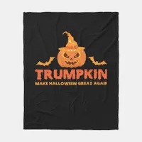 Trumpkin Make Halloween Great Again Fleece Blanket
