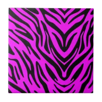 Pink Zebra Ceramic Tile