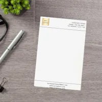 White black business logo letterhead post-it notes