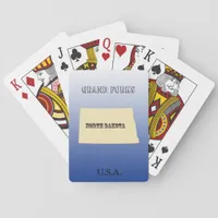 Playing Cards - North Dakota State Map with City