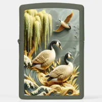 Geese Embracing the Wave Zippo Lighter