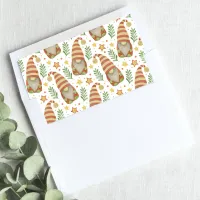 Watercolor Scandinavian Gnome Cute Christmas Envelope Liner