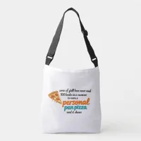 Funny Personal Pan Pizza Retro Reading Crossbody Bag