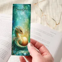 Baby Dragon Golden Egg Fantasy Personalized Bookmarks