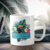 Watercolor Tropical w/Toucan Wedding Teal ID577 Coffee Mug