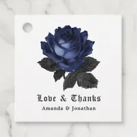 Floral Gothic Wedding Favor Tags