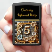 Celebrating 5th Anniversary  With Floral Elegance Zippo Lighter