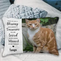 Pet Loss Remembrance Gift Sympathy - Cat Memorial Accent Pillow