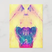 Abstract Birdhouse Angel Postcard