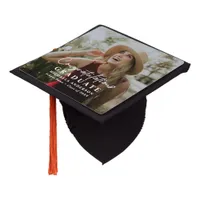 Congratulations Graduate Handwritten Script Photo Graduation Cap Topper
