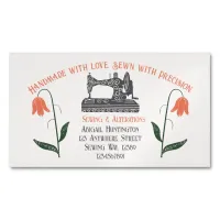 Vintage Sewing Machine Tailor Business Card Magnet