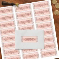 Elegant Rose Gold Wedding Guest Address Labels