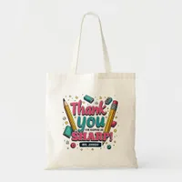 Personalized Thank you Gift - Pencil Sharpner Tote Bag