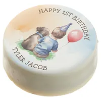 Personalized Boy's First Birthday | Baby and Puppy Chocolate Covered Oreo