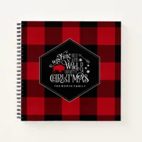 Wild Wonderful Christmas Red Buffalo Plaid ID604 Notebook