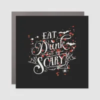 Savage Halloween Spooky Aesthetic Graphic Style Car Magnet