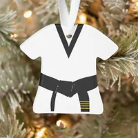 Martial Arts 4th Degree Black Belt Uniform Ornament