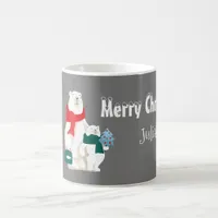 Whimsical Magical Snow Xmas Polar Bear Coffee Mug