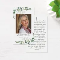 Eucalyptus Photo Memorial Prayer Card