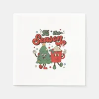 Vintage Christmas Tis The Season Christmas Tree Co Napkins