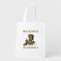 No Kings In America Statue Of  No Kings Day Protes Grocery Bag