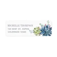 Watercolor Desert Cactus Succulents Label