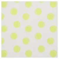 Tennis Balls Pattern on White Fabric