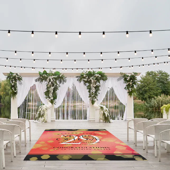 Elegant 29th Garnet Wedding Anniversary Outdoor Rug