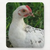 White Chicken Mouse Pad