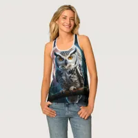 Nocturnal Grace Owl Tank Top