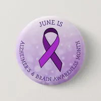 June is Alzheimer’s and Brain Awareness Month Button