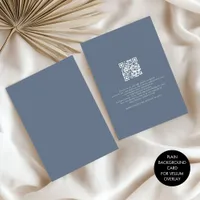 Plain Dusty Blue Background for Vellum Overlay Invitation