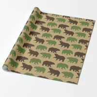 Rustic Bear Pattern Wrapping Paper