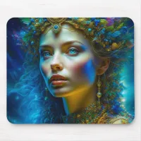 Ethereal Fantasy Art Princess Goddess and Jewels  Mouse Pad