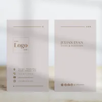 Modern Elegant Beige Social Media LinkedIn Business Card