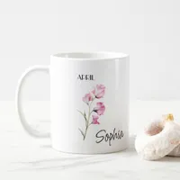 April Flower Personalized Coffee Mug