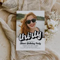 Retro 30th Birthday Invitation | Thirty Birthday 