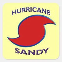 Hurricane Sandy Symbol Square Sticker