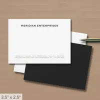 Simple Professional Business Note Card