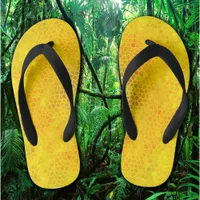 Gold Dinosaur Hide Kid's Flip Flops