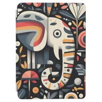 Geometric Elephant Portrait iPad Air Cover