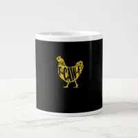 Funny Chicken F-Caw-F Hen Poultry Rooster Coop Giant Coffee Mug