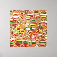 Retro Bubbles Abstract Modern Art Canvas Print
