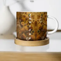 Backdrop overlay of a Mustard Boho Floral Dig Mug